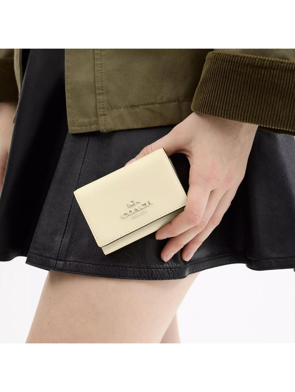 Coach Micro Wallet NEW IM/Moonlight Calf Leather